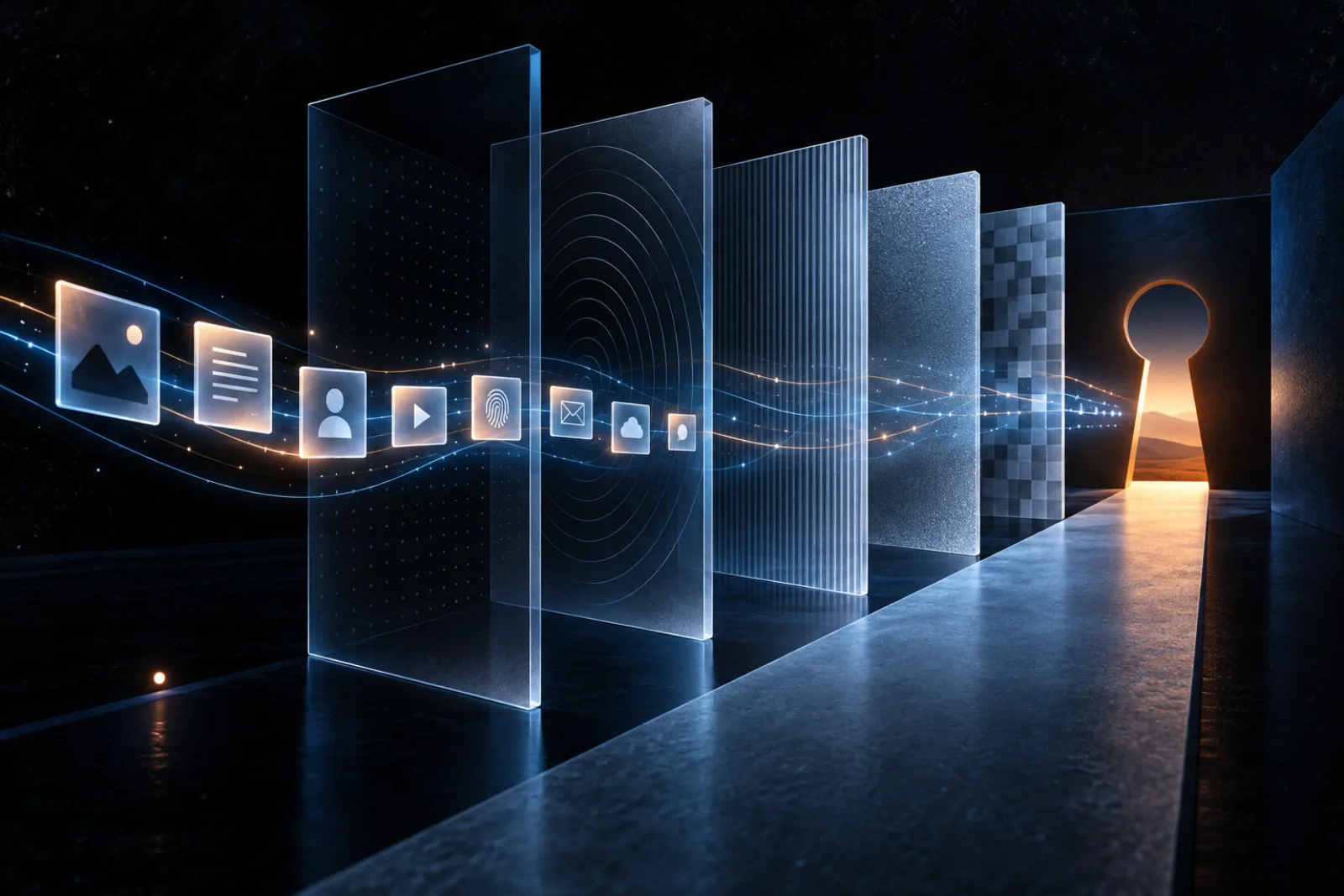 A protected digital path through translucent security layers